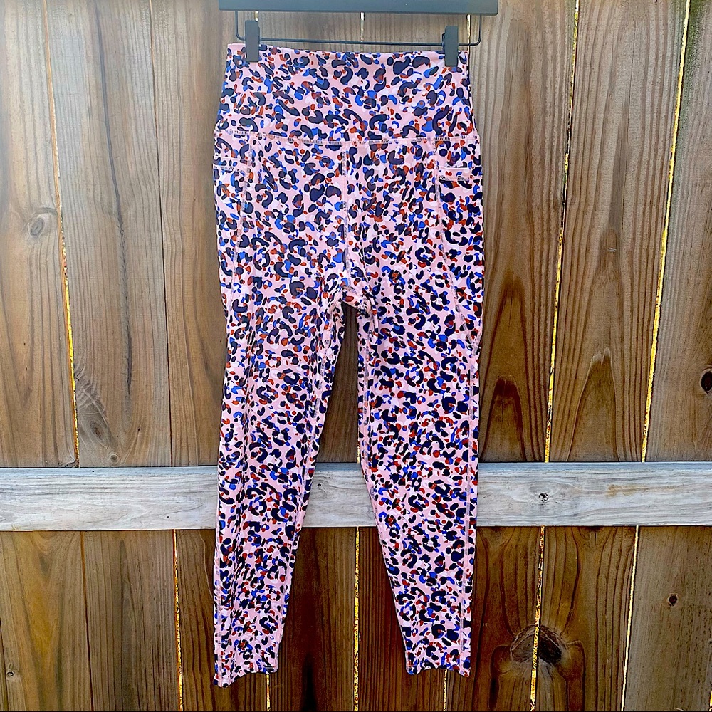Sage Collective Leopard Print Colorful Workout Le… - image 1
